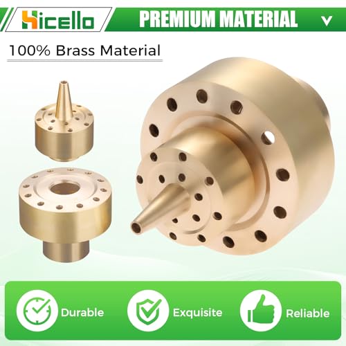 Hicello 1" (G1/DN25) Brass Fountain Nozzle – Spray Height 1.5M, Coverage 1.3M, for Garden Pond & Decorative Water Features – [Size: Fit for 1 Inch Male Thread Only] - Image 5