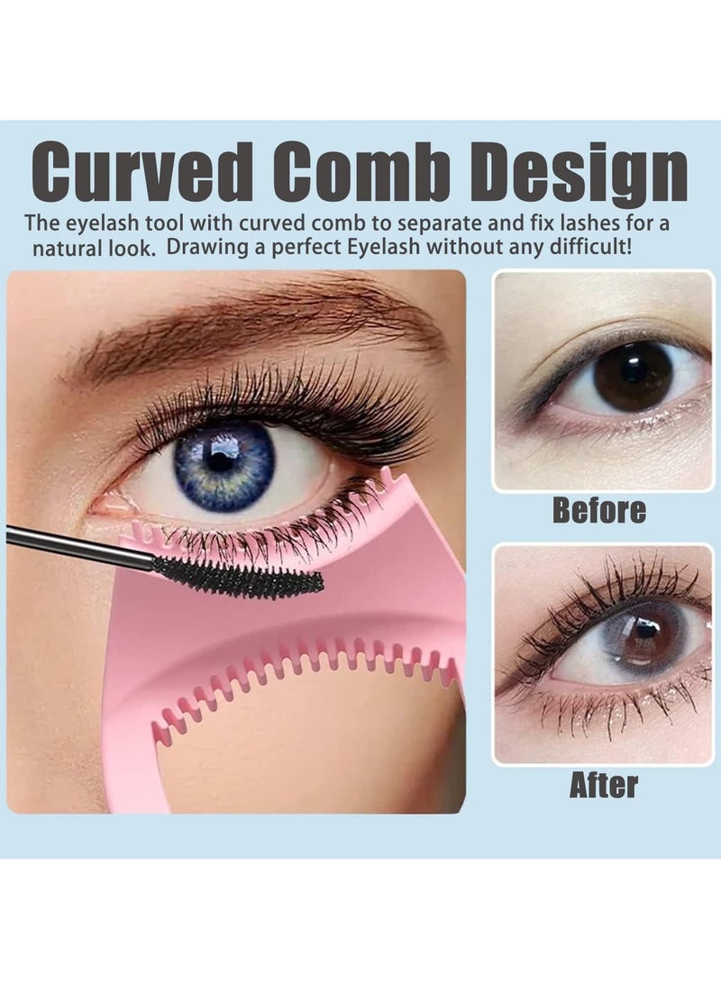 KASTWAVE Mascara Guard, Silicone Mermaid Mascara Shield Applicator, Eyelash Comb Cosmetic Tool, Reusable Makeup Eyelash Tool, Detachable 3 Pcs - Image 4