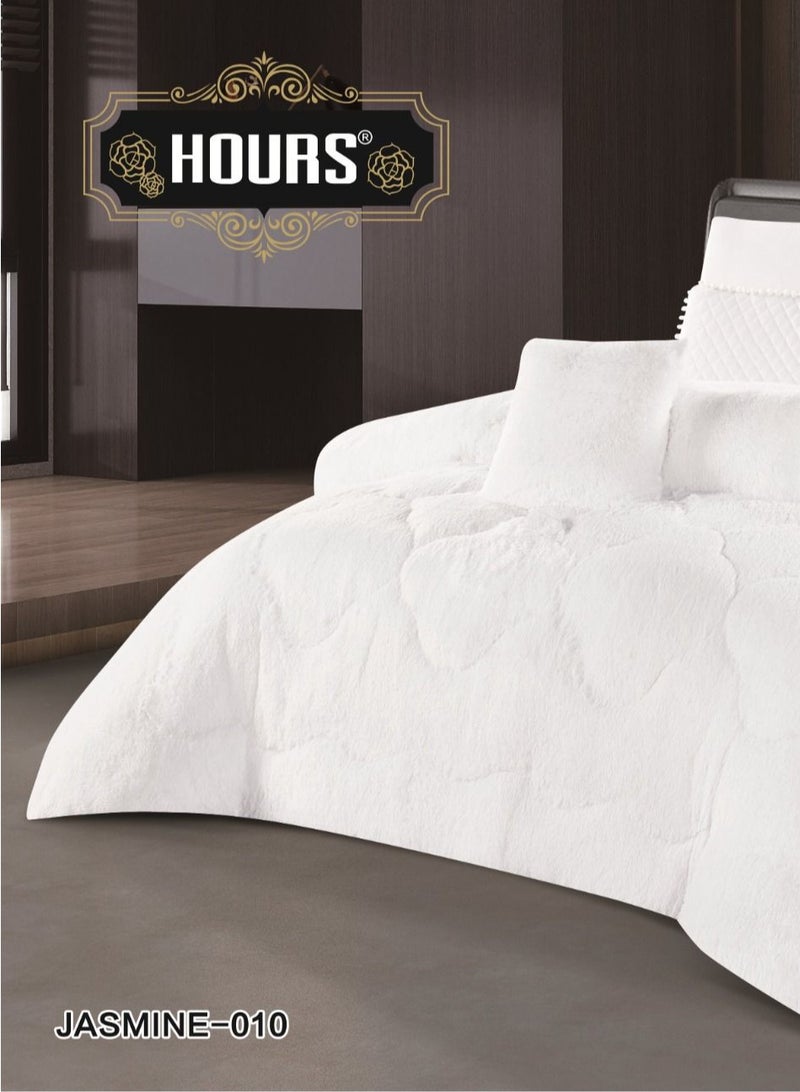 أورز مفرش ملكي 8  قطع نفرين شتوي وجهين وجه مخمل وجه فرو سميك مقاس كينج 220x240 - Image 3