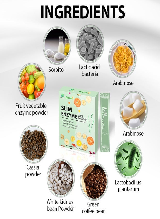 Winstown Slimming Enzyme Juice Powder - 12 Bags - Image 3
