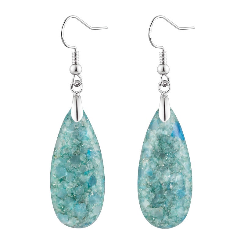 HAISWET Stone Drop Earrings for Women Teardrop Blue Dangle Drop Earrings - Image 1