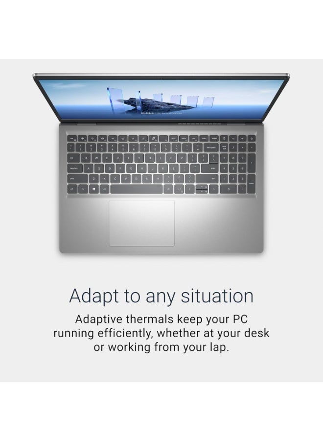 ديل Dell 15 Laptop DC15250 - 15.6-inch FHD 120Hz Display, 13th Gen Intel Core i7-1355U, 16GB DDR4 RAM, 1TB SSD, Intel UHD Graphics, Windows 11 Home, PLATINIUM SILVER English Platinium Silver - Image 3