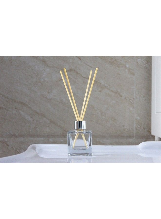 Feel Fragrance زجاجات موزع عطر مع أغطية فضية - مجموعة زجاجات موزع قابلة لإعادة التعبئة من 4 - ارتفاع 2.5 بوصة، 50 مل 1.7 أونصة سائلة. شكل مربع صغير، برطمانات موزع لعطر المنزل. - Image 5