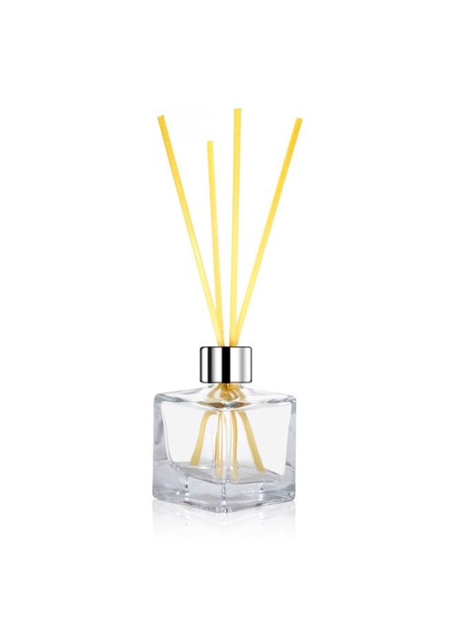 Feel Fragrance زجاجات موزع عطر مع أغطية فضية - مجموعة زجاجات موزع قابلة لإعادة التعبئة من 4 - ارتفاع 2.5 بوصة، 50 مل 1.7 أونصة سائلة. شكل مربع صغير، برطمانات موزع لعطر المنزل. - Image 3