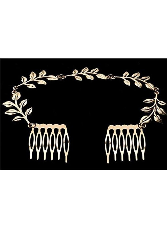 YouBella يوبيلا مجوهرات شعر أنيقة مجوهرات شعر مطلية بالذهب للنساء (ذهبي) (YBHAIR_41255) - Image 4