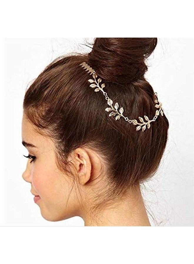 YouBella يوبيلا مجوهرات شعر أنيقة مجوهرات شعر مطلية بالذهب للنساء (ذهبي) (YBHAIR_41255) - Image 2