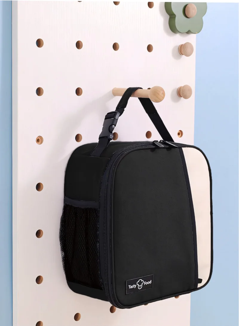 flâneur Insulated Lunch Bag with Handle and Side Pocket - Big Capacity, Stylish and Durable, Ideal for School Lunches, Travel, and Everyday Use, Portable and Thermal for All Needs