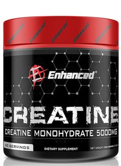Enhanced Creatine Monohydrate 5000mg, 300g 60 Servings Unflavored 