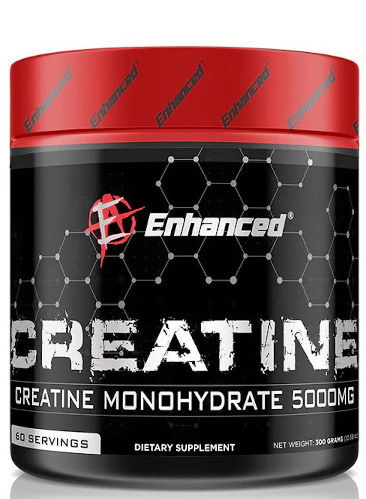 Enhanced Creatine Monohydrate 5000mg, 300g 60 Servings Unflavored