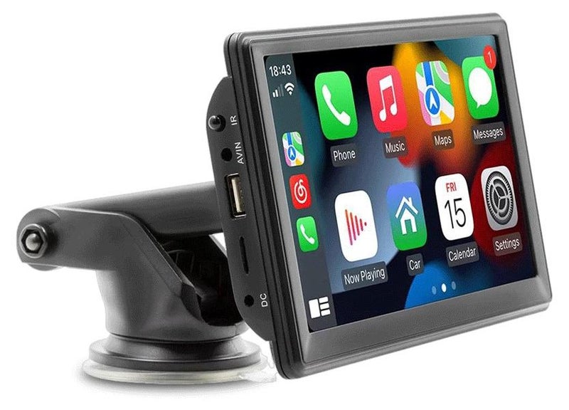 شاشة سيارة مقاس7بوصة؛تعمل باللمس وتدعم كاربلاي و أندرويد أوتو؛ تتميز بسهولة التركيب دون الحاجة إلى فك الديكور الداخلي للسيارة. - Image 1