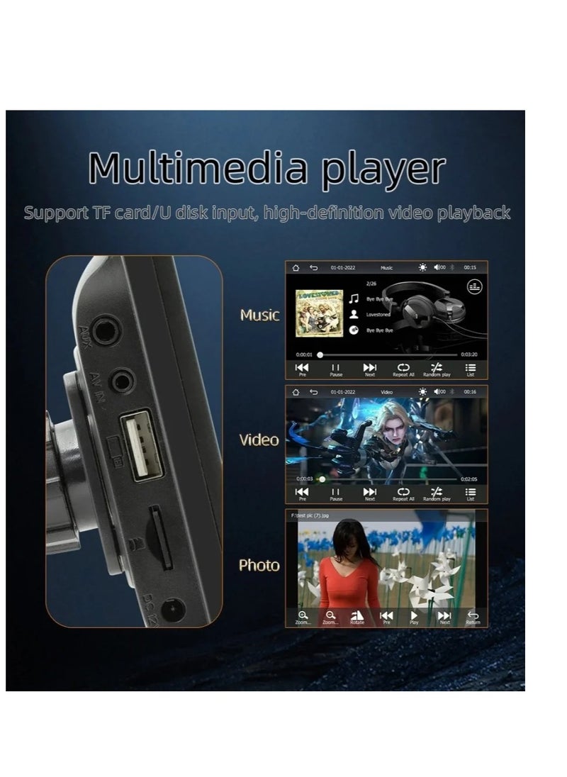 7 inch touch screen car screen supports CarPlay and Android Auto; easy to install without having to disassemble the car interior.