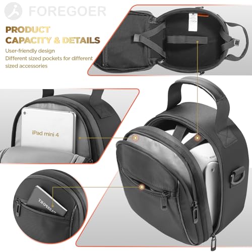 FOREGOER Carrying Case Compatible with Meta Quest 3S/Quest 2/ Apple Vision Pro Original Elite Strap, for Oculus Quest 3/2/Vision Pro Accessories (Black) - Image 5