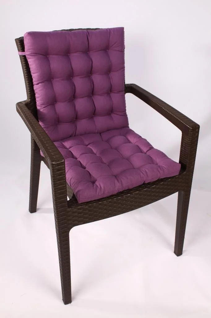 Altın Pamuk Altınpamuk Lux Fluffy Rattan Lotus Chair Cushion 43 x 93 cm. Purple