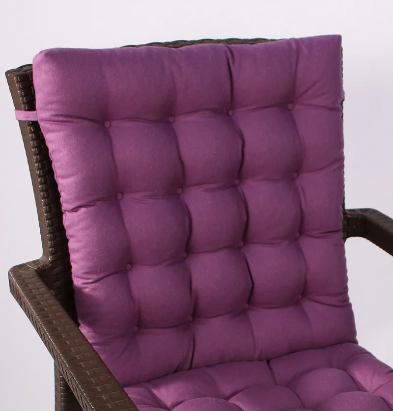 Altın Pamuk Altınpamuk Lux Fluffy Rattan Lotus Chair Cushion 43 x 93 cm. Purple