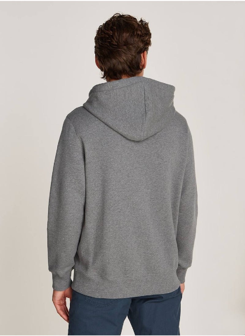 Men's  Cotton Blend Fleece Hoodie , Grey - Cotton - pzsku/ZFAA1629C33707591624DZ/45/_/1728978295/5b375733-f9a0-45ba-97d8-0912c9b305d8