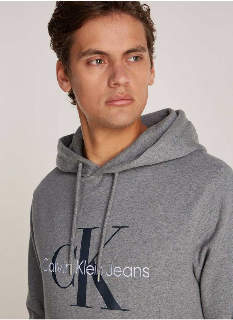 Men's  Cotton Blend Fleece Hoodie , Grey - Cotton - pzsku/ZFAA1629C33707591624DZ/45/_/1728978297/5e5e0d60-c5fc-467a-9ec5-f64fe5f71ed9