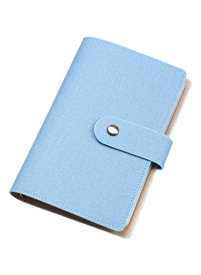 Longe Langjie, Business Card Organizer Loose-Leaf Style, Card Holder, Credit Card And Membership Card Holder, Portable Business Card Case, Bank Card Holder, Large Capacity Collection Folder, Light Blue - Image 2