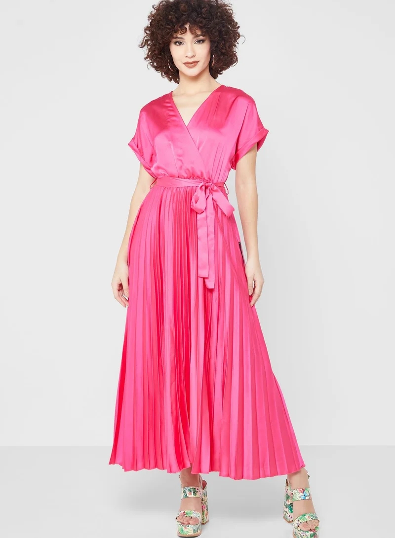 NEW LOOK Pleated Satin Dress