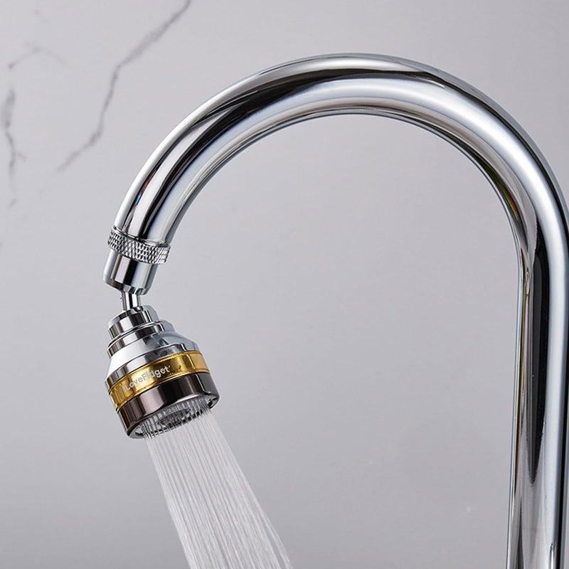 Ilovefidget Kitchen Faucet Spray Head  Solid Brass And Stainless Steel  360 Degree Rotatable Aerator - 3 Flow Mode Adjustable  High Pressure Booster  Anti-Splash  Water Saving Faucet Sink - Image 5