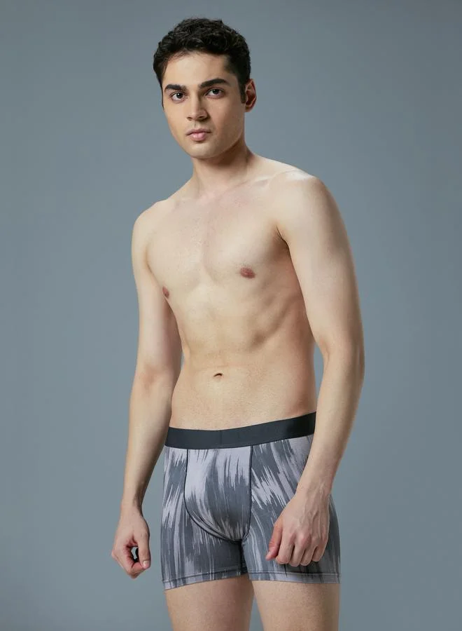تكنوسبورت Technosport Printed 4-Way Stretch Trunks