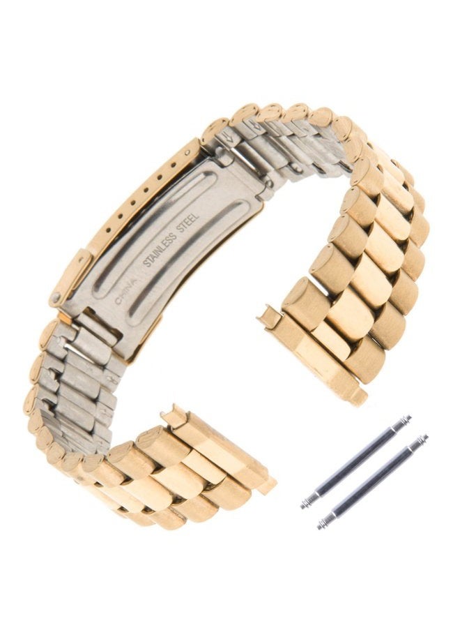 Gilden Unisex President-Style Non-Expansion 18-23mm Stainless Steel Watch Band 1536 - Image 1