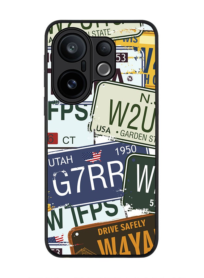 Stylizedd For vivo X200 FE / S30 Pro mini Case,Slim fit Camera Protection, Shockproof Thin Phone cover  - Number Plates