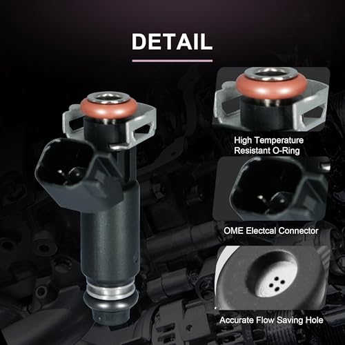 YIHOVY Fuel Injectors 12580426 fit for Chevrolet 2002-2006 Tahoe Suburban Silverado 2005 Avalanche 1500 2007 Express 1500 V8 5.3L Flex, fit for GMC 2002-2006 Yukon Sierra 1500 V8 5.3L Flex, FJ502 (8) - Image 3