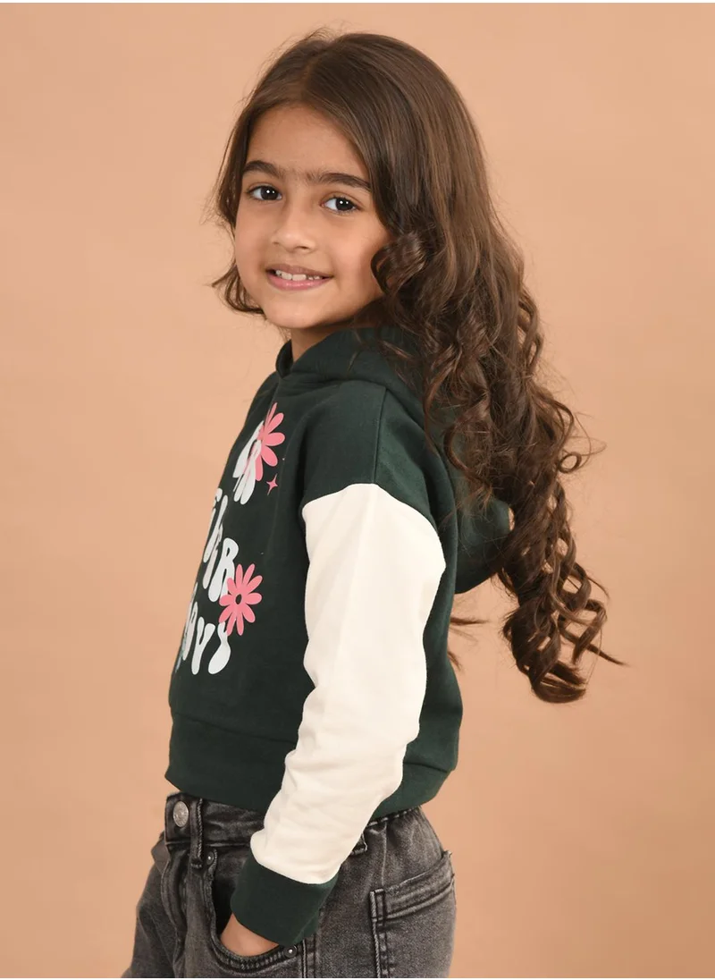 ليلك Girls Full Sleeves Sweatshirt