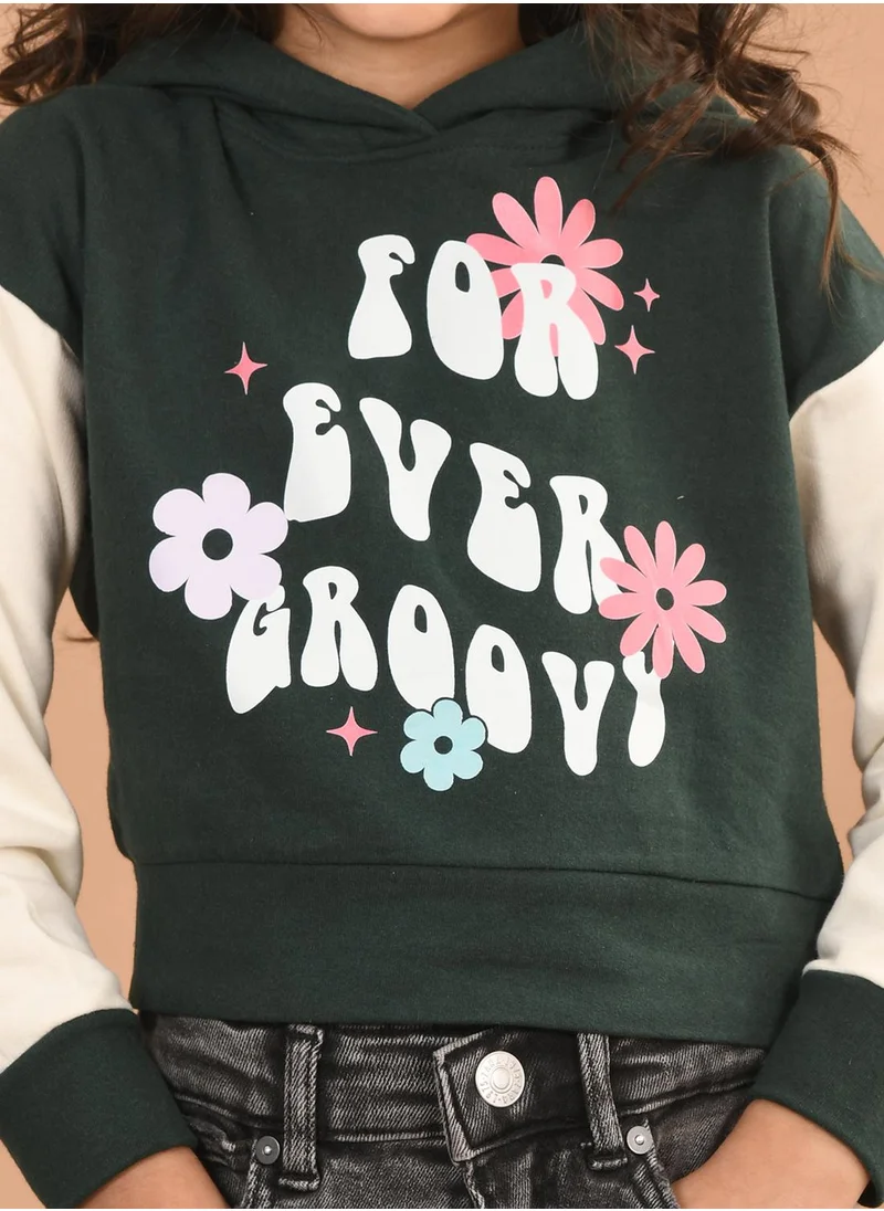ليلك Girls Full Sleeves Sweatshirt
