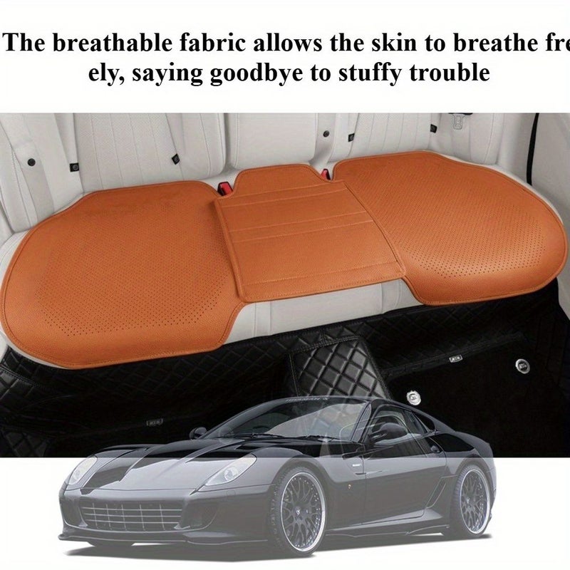 Car Business Style Long Cushion Rear Seat Pad Mysterious Black Easy Clean No Installation Required - Image 1