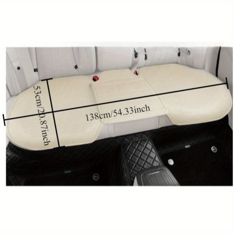 Car Business Style Long Cushion Rear Seat Pad Mysterious Black Easy Clean No Installation Required - Image 3