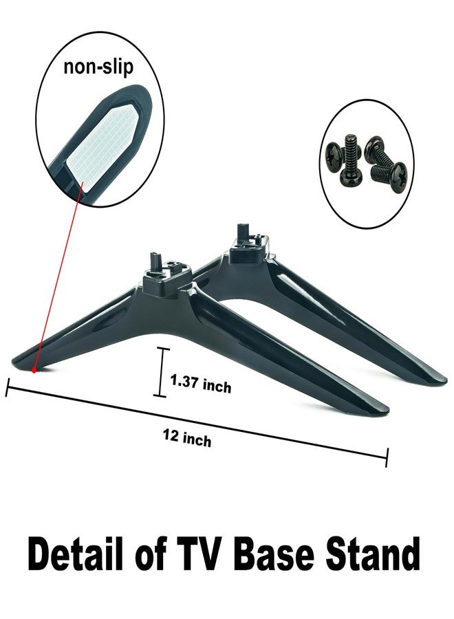 ZdalaMit TV Stand Legs Tabletop TV Mount Holder TV Base Applicable for Hisense 58" 4K UHD Smart TV 58R6E3 (Black Color) - Image 4