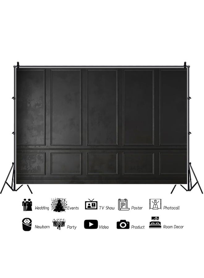 Baocicco 7x5ft Vintage Living Room Wall Backdrop for Photography Classic European Palace Black Wall Photography Background Birthday Party Wedding Graduation Events Photo Studio Video Background - Image 5