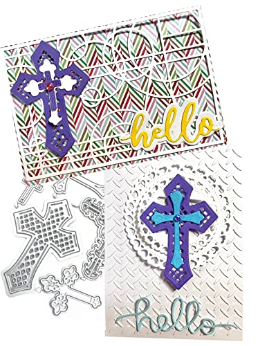 Mvchifay Mvchif-ay Cross Set Cutting Dies for Paper Card Making Metal Scrapbooking Tool DIY Craft Embossing for Photo Album Decor(5 Pcs Crosses) (XKAI00246) - Image 5