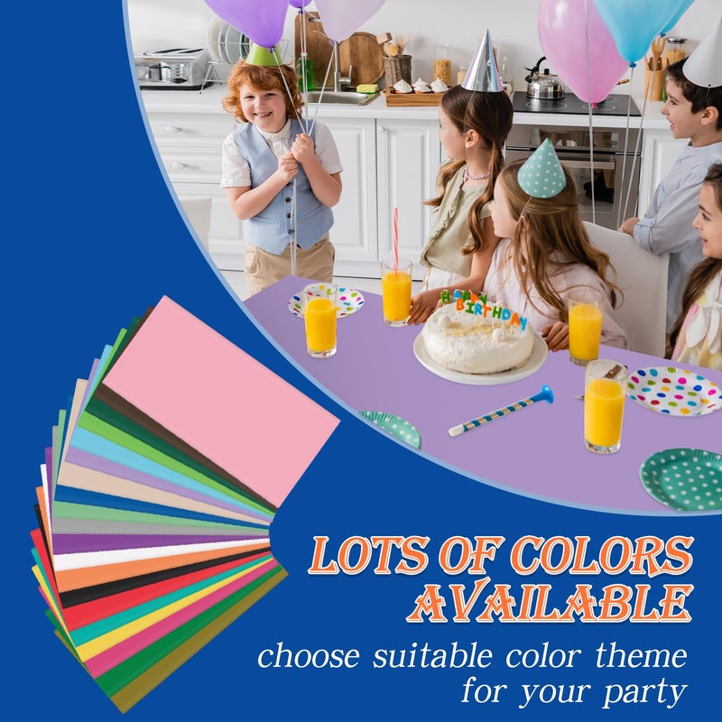 YSYJ 12 Pack Lavender 54 x 108 Inch Disposable Plastic Tablecloths Rectangular Table Cloth Plastic Table Cover for Parties - Image 5