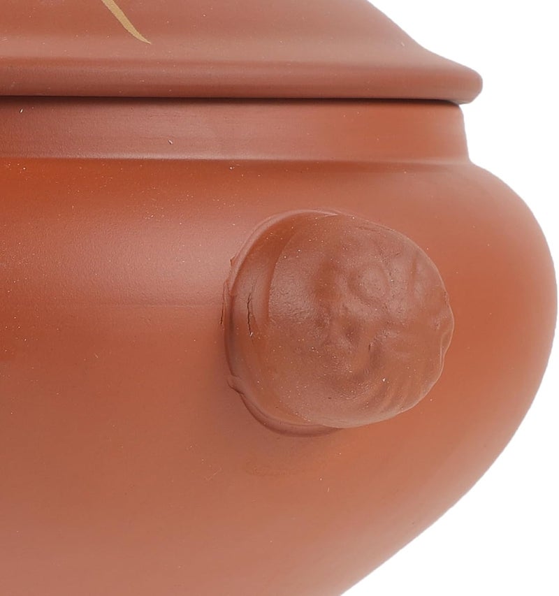 LABRIMP Ceramic Steaming Pot 3L Clay Soup Casserole for Chicken Meat Sturdy Kitchen Cookware Lid for Home Restaurant Use - Image 2