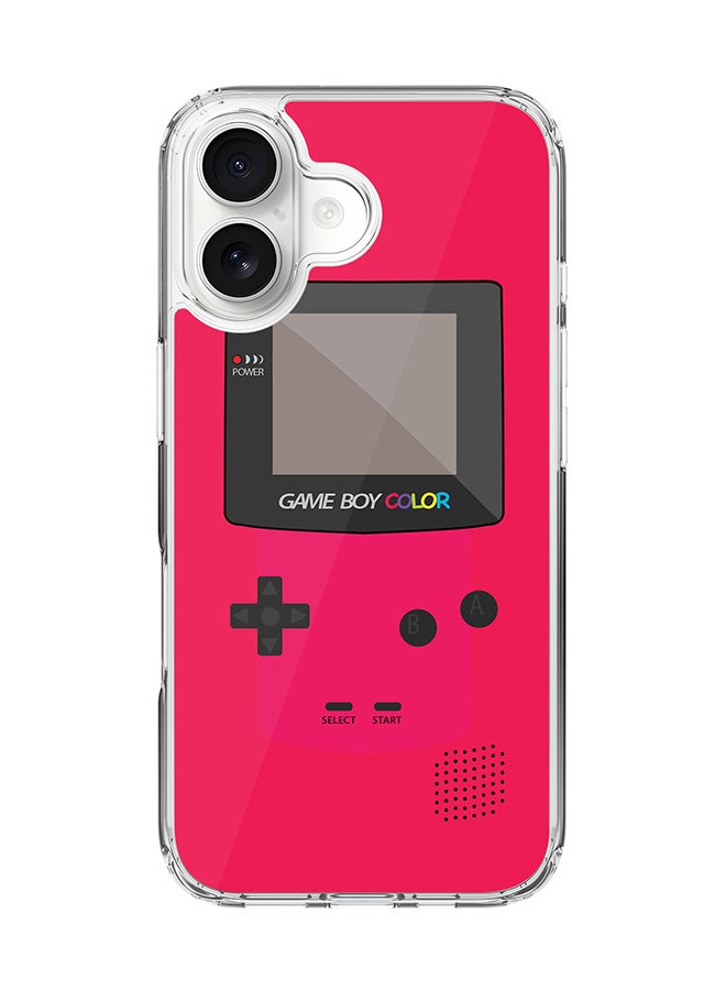 Stylizedd Classic Clear MagSafe Case for iPhone 17 , Hybrid Soft Case Flexible Edges Anti Drop TPU PC Gel Thin Transparent Cover [ Designed for iPhone 17 ] - Gameboy Color - Pink