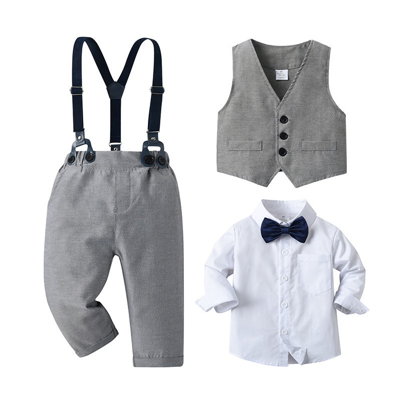 Kids Spring Autumn Outfit Set with Jacket Grey 