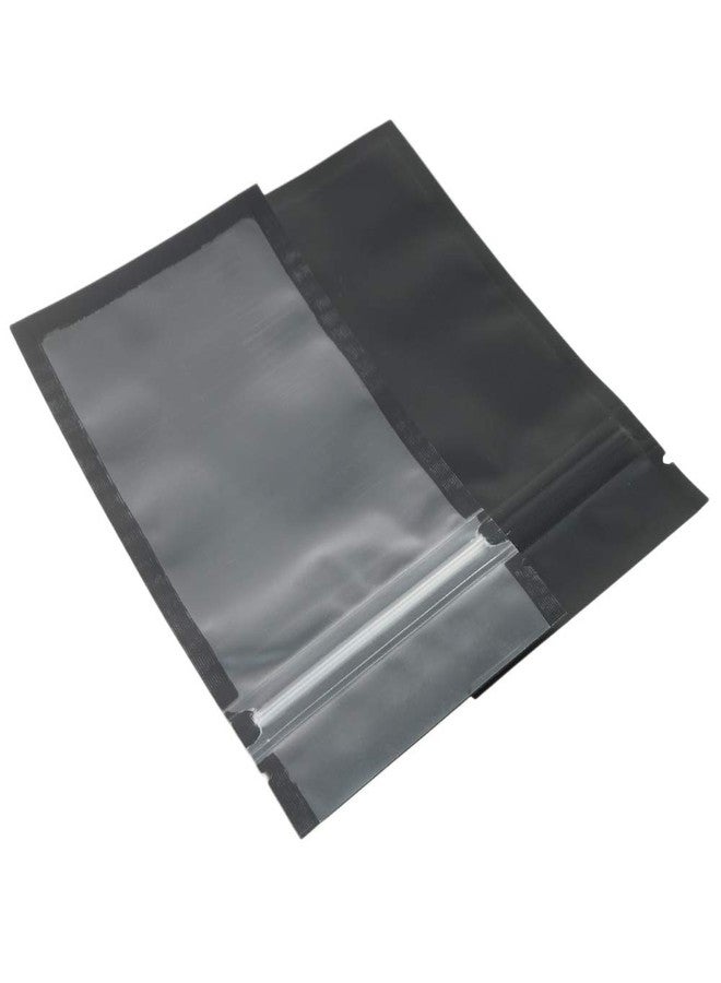 QQ Studio Pack of 100 Translucent Front Matte Black Poly Plastic Zip Top Bags (1.5oz (4" x 6"), Flat Pouch) - Image 4
