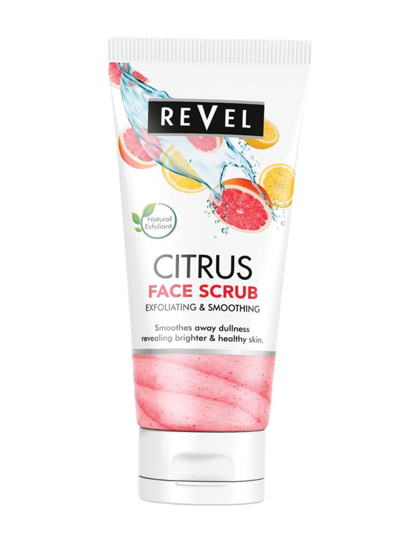 Revel Refreshing Citrus Face Scrub 150ml, Lemon Extract to Refresh and Revive the Skin, All Skin Type, For Men & Women