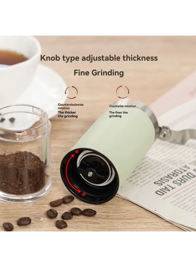 KADRAMA Manual Coffee Grinder Stainless Steel Coffee Hand Grinder Adjustable Conical Burr with Cleaning Brush black - Image 5