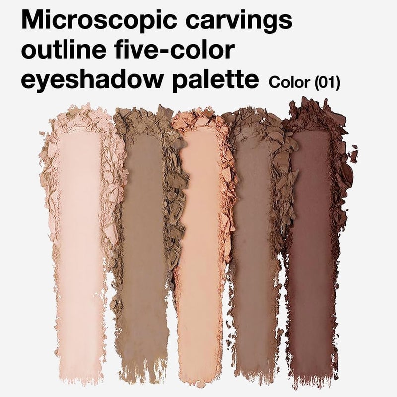 evpct 5 Colors Matte Nude Eyeshadow Makeup Palette, Nude Pink Brown Cocoa Neutral Matte Smokey Cream Mini Eye Shadow Palette Makeup for Older Women Blue Green Eyes, Contour Make up Palettes sombras de ojos - Image 3