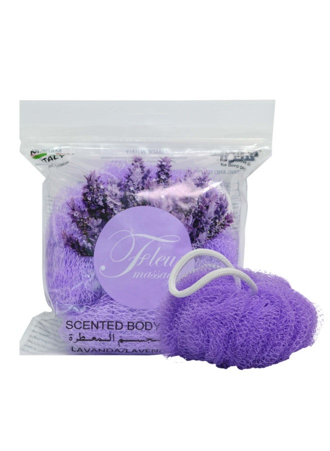 Zeca Fleur Massage Bath Sponges Lavender 40gm | Soft Cleansing Sponge with Calming Lavender Fragrance