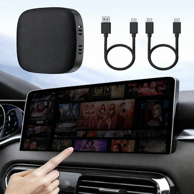 سيارات CarPlay السلكية من OEM: محول لاسلكي لـ CarPlay Android Auto، تحويل سريع من سلكي إلى لاسلكي، صندوق Magic Link AI مع دعم Netflix/YouTube/TF/USB، التوصيل والتشغيل - Image 1