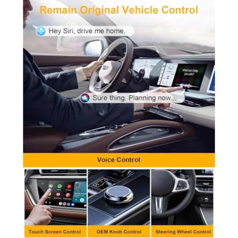 سيارات CarPlay السلكية من OEM: محول لاسلكي لـ CarPlay Android Auto، تحويل سريع من سلكي إلى لاسلكي، صندوق Magic Link AI مع دعم Netflix/YouTube/TF/USB، التوصيل والتشغيل - Image 5