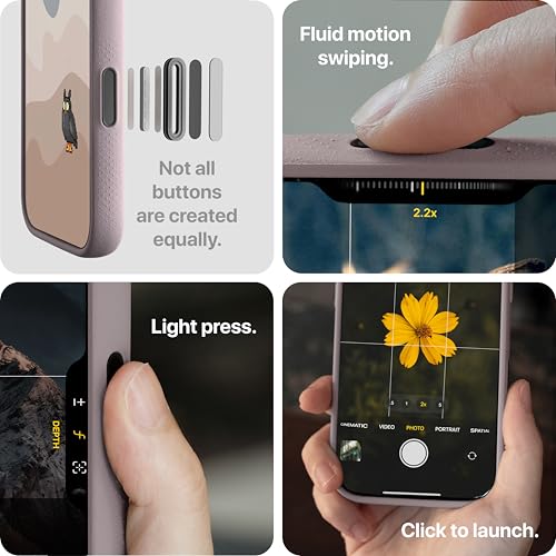 TineeOwl for iPhone 16 Pro Max Magnetic Case, Camera Control Button, Compatible with MagSafe, TPU, Minimalist, Slim/Thin, Grippy - Dune Series (Dusty Lilac, iPhone 16 Pro Max) - Image 3