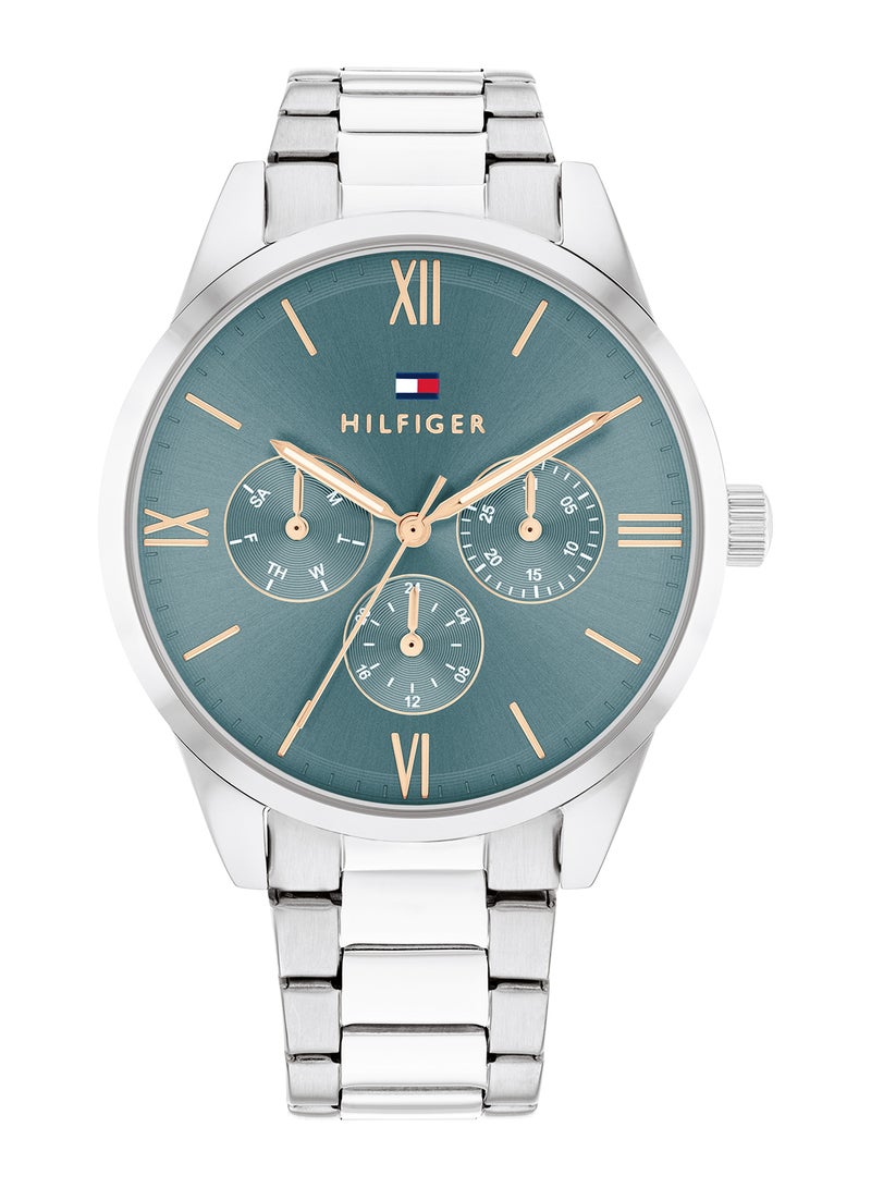 TOMMY HILFIGER ساعة أنالوج دائرية للنساء بعلبة زرقاء من تومي هيلفيغر - 1782745 - Image 2