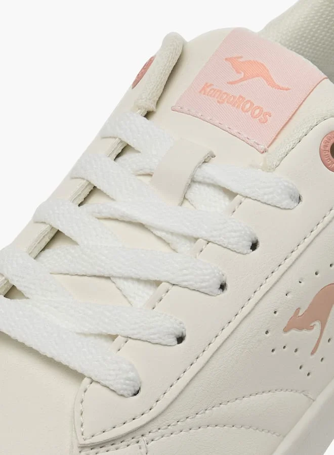 kangaROOS Women's Logo Detail Sneakers With Lace-Up Closure