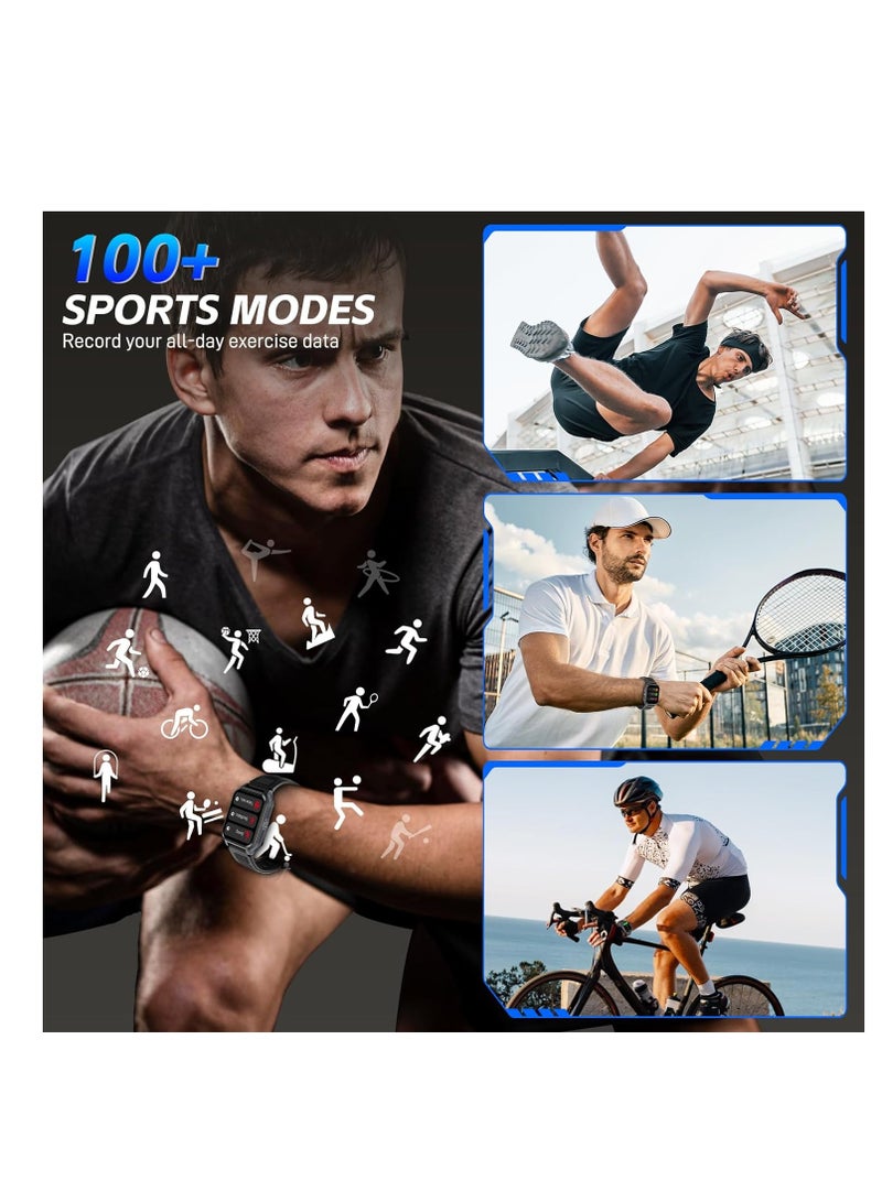 Zikra 1.83‚Äù Smart Watch for Men with Bluetooth Call, Outdoor Sports Smartwatch, 3ATM Waterproof Fitness Tracker Watch, with Fitness & Sleep Tracker, Heart Rate Monitor, Swimming Pedometer - Image 5