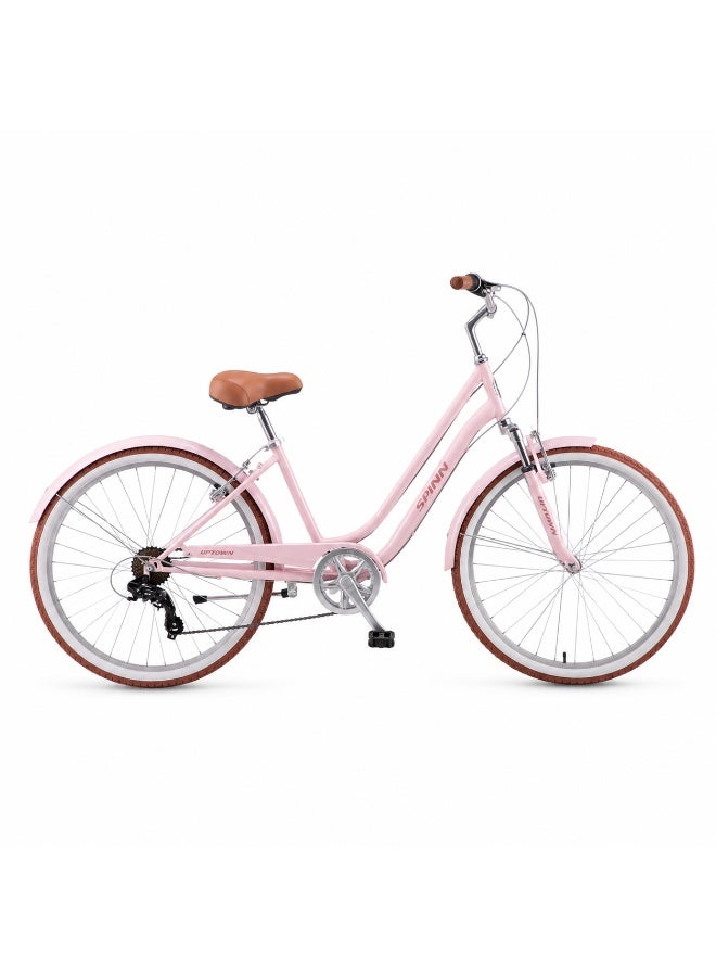 Spinn Uptown 7D Women's Step 26-Inch Bike | 26-Inch Wheel Size | Adjustable Seat | Pink - Image 1